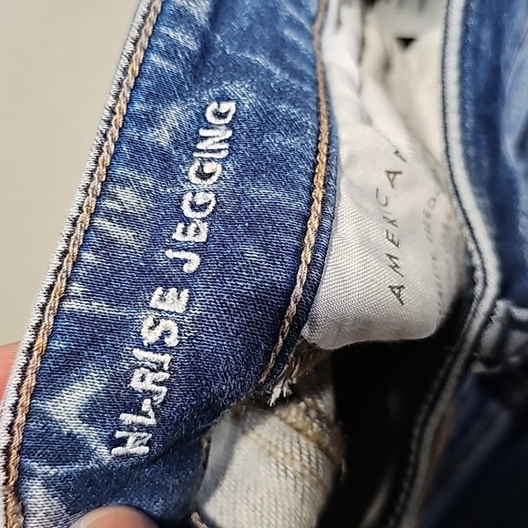 American Eagle cozy next level stretch size 0 high rise jeggings - Picture 7 of 8